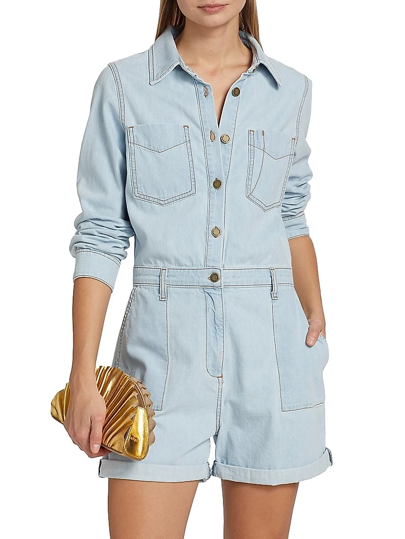 Lavinia Denim Romper