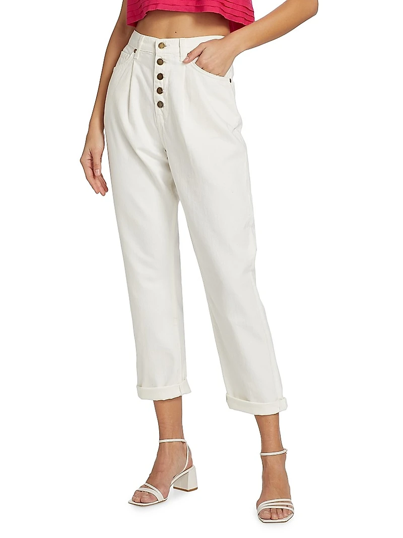 Pearle High-Rise Cropped Jeans