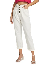 Pearle High-Rise Cropped Jeans