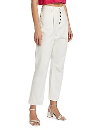 Pearle High-Rise Cropped Jeans