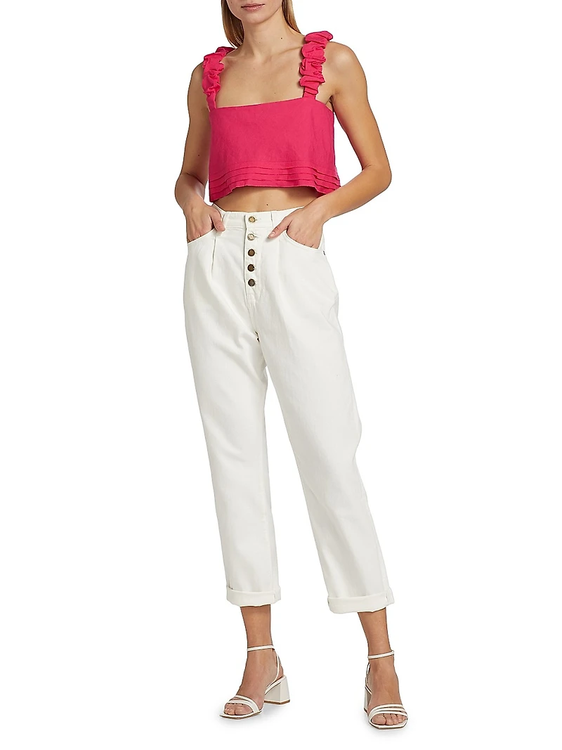 Pearle High-Rise Cropped Jeans