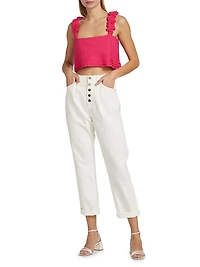Pearle High-Rise Cropped Jeans