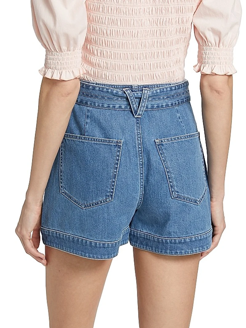 Agee Denim Tie-Waist Skort