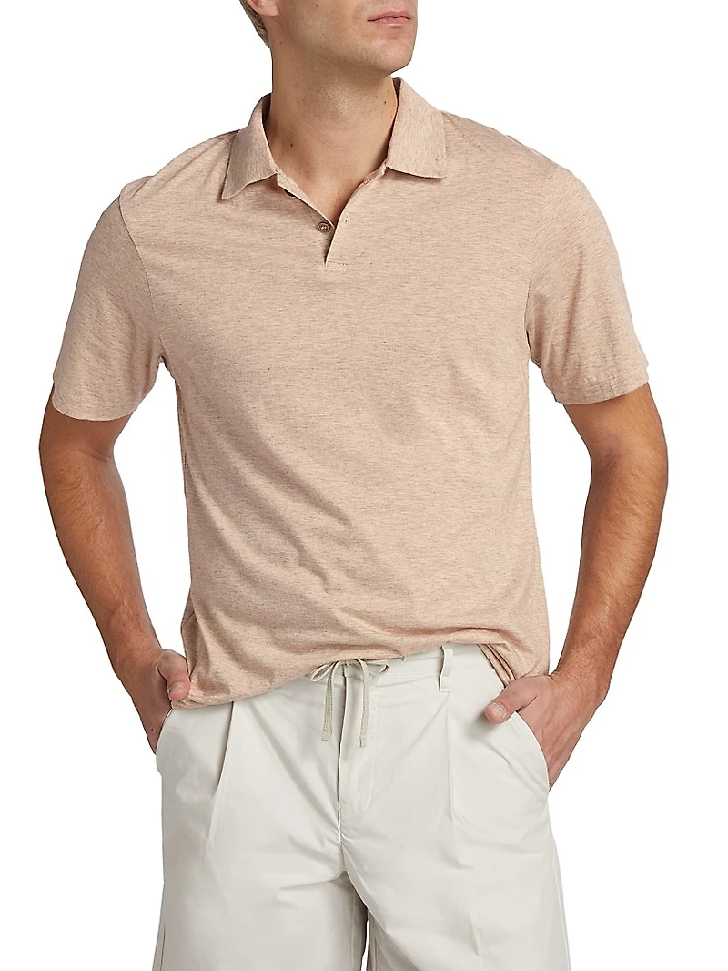 Cotton-Blend Short-Sleeve Polo Shirt