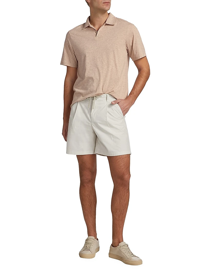 Cotton-Blend Short-Sleeve Polo Shirt