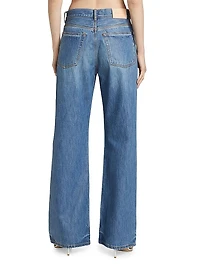 Coated Wide-Leg Jeans