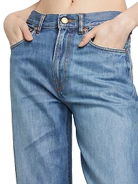 Coated Wide-Leg Jeans