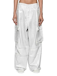 Metallic Foil Parachute Pants