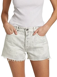 Crackle High-Rise Denim Shorts