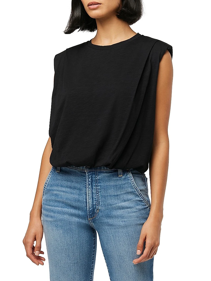 Arden Padded Cotton-Blend Sleeveless T-Shirt