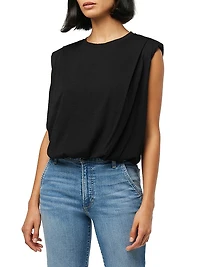 Arden Padded Cotton-Blend Sleeveless T-Shirt