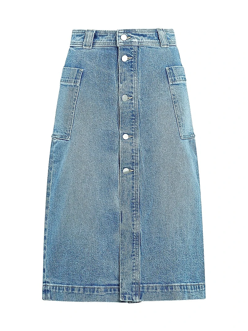 The Phoebe Denim Midi-Skirt
