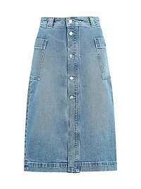 The Phoebe Denim Midi-Skirt