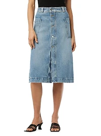 The Phoebe Denim Midi-Skirt