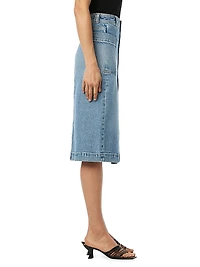 The Phoebe Denim Midi-Skirt
