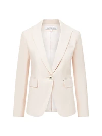 Cutaway Linen-Blend Dickey Jacket