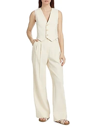 Maxwell Linen-Blend Vest