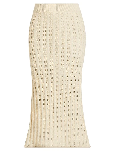 Aurora Cotton-Blend Midi-Skirt
