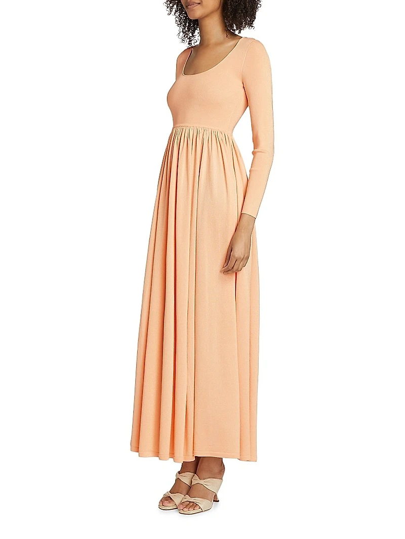 Natura Metallic Scoopneck Maxi Dress