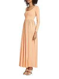 Natura Metallic Scoopneck Maxi Dress
