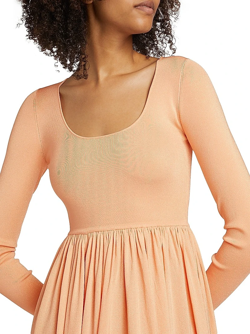 Natura Metallic Scoopneck Maxi Dress