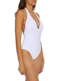 Monaco Plunging V-Neck One-Piece Swimsuit