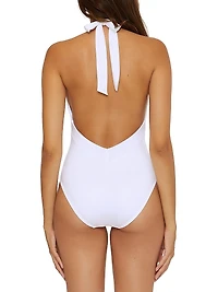Monaco Plunging V-Neck One-Piece Swimsuit