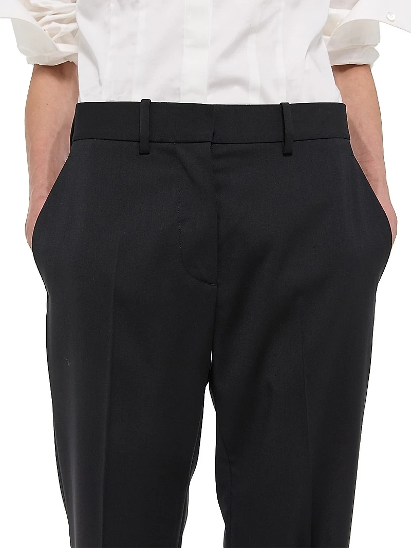 Wool Straight-Leg Pants