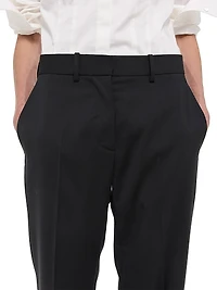 Wool Straight-Leg Pants