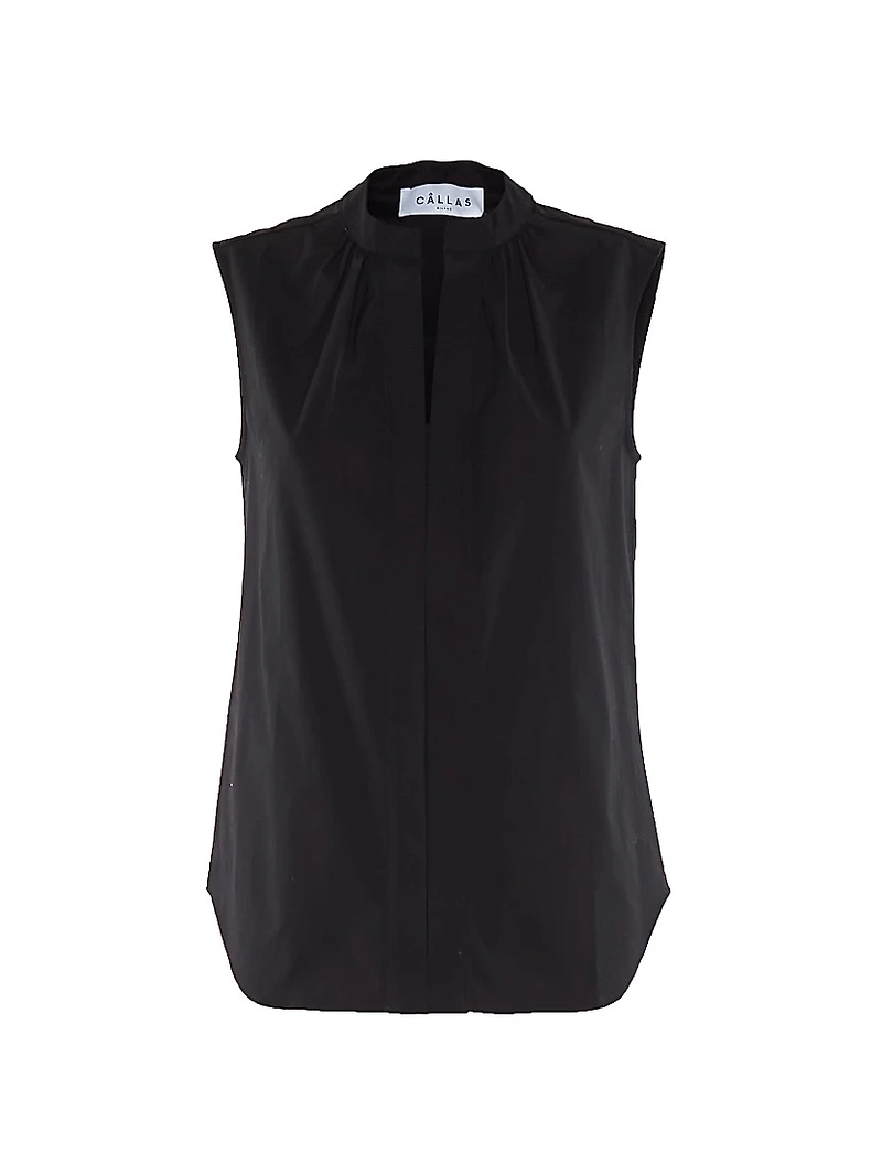Olympia Sleeveless Poplin Top