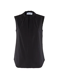 Olympia Sleeveless Poplin Top