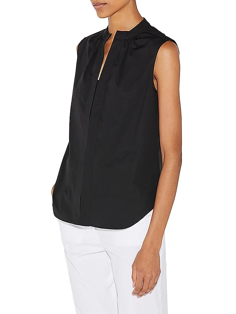 Olympia Sleeveless Poplin Top