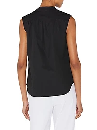 Olympia Sleeveless Poplin Top