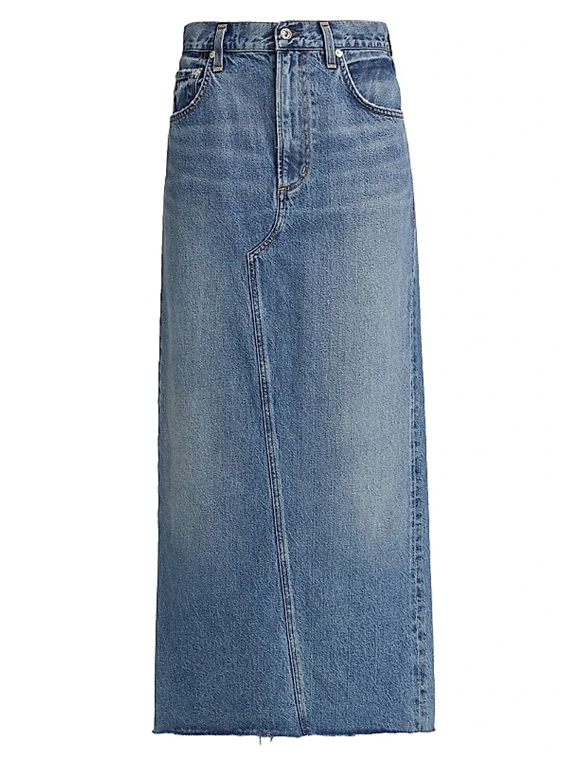Circolo Denim Maxi Skirt