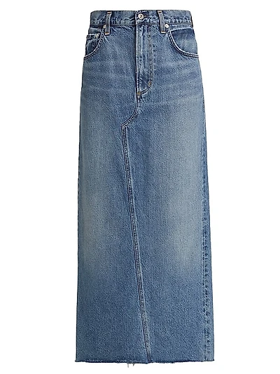 Circolo Denim Maxi Skirt