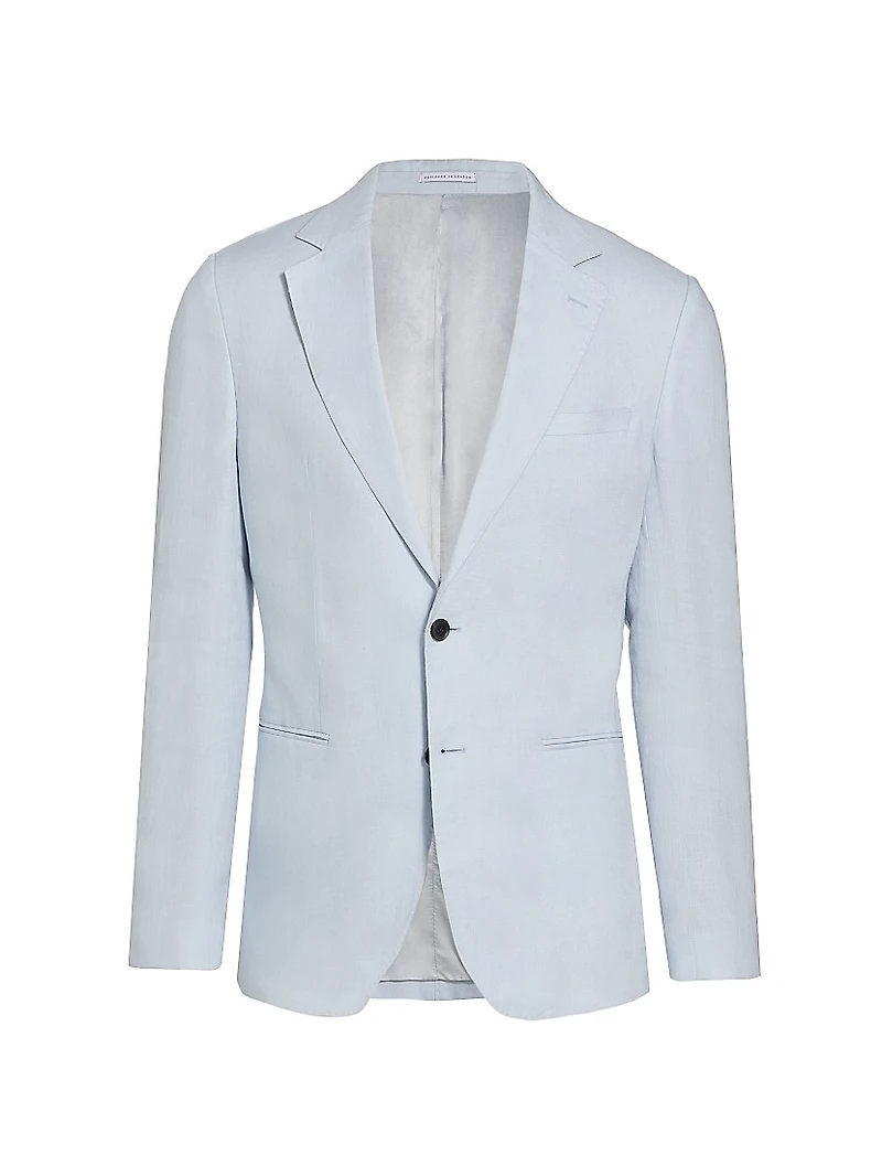 Kin B Linen Two-Button Blazer