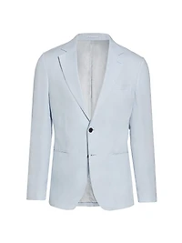 Kin B Linen Two-Button Blazer