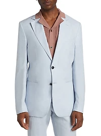 Kin B Linen Two-Button Blazer