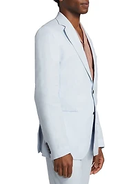 Kin B Linen Two-Button Blazer
