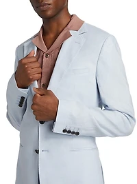 Kin B Linen Two-Button Blazer