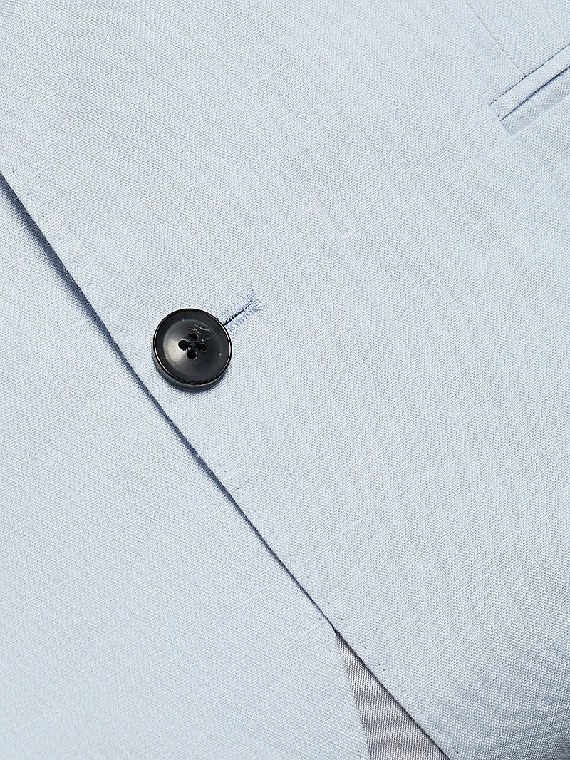 Kin B Linen Two-Button Blazer