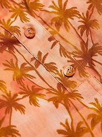 Leilani Palm Tree Linen Romper