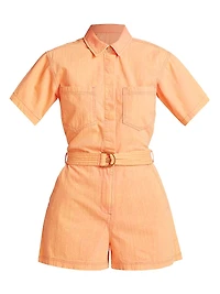 Brae Cotton Belted Romper