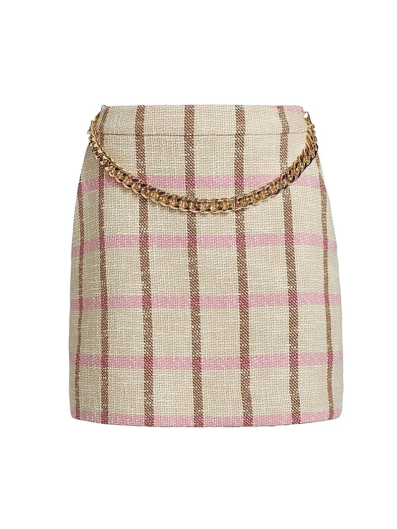 Lane Plaid A-Line Miniskirt