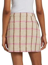 Lane Plaid A-Line Miniskirt