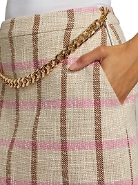 Lane Plaid A-Line Miniskirt