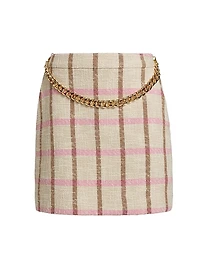 Lane Plaid A-Line Miniskirt