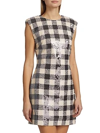 Parker Sequined Check Shift Dress