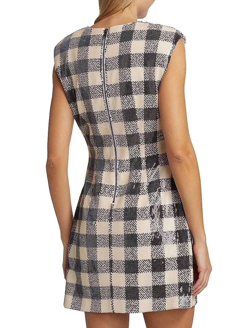 Parker Sequined Check Shift Dress