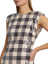 Parker Sequined Check Shift Dress